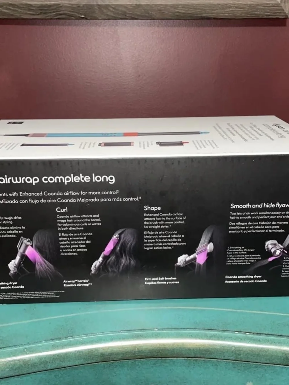 Dyson Airwrap Complete Long in Turquoise and Coral
